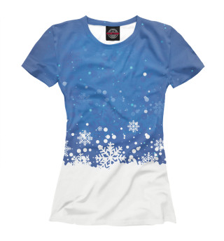 Женская футболка Снежинки