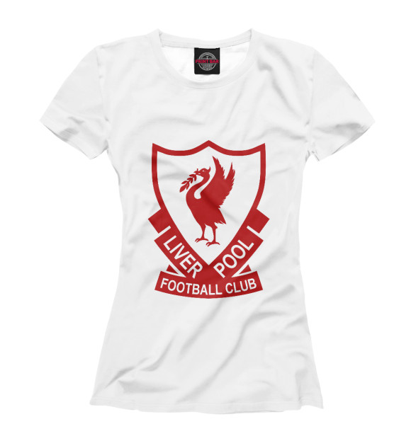 Женская футболка с изображением FC Liverpool цвета Белый
