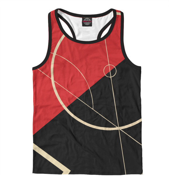 Мужская майка-борцовка с изображением Поле цвета Белый