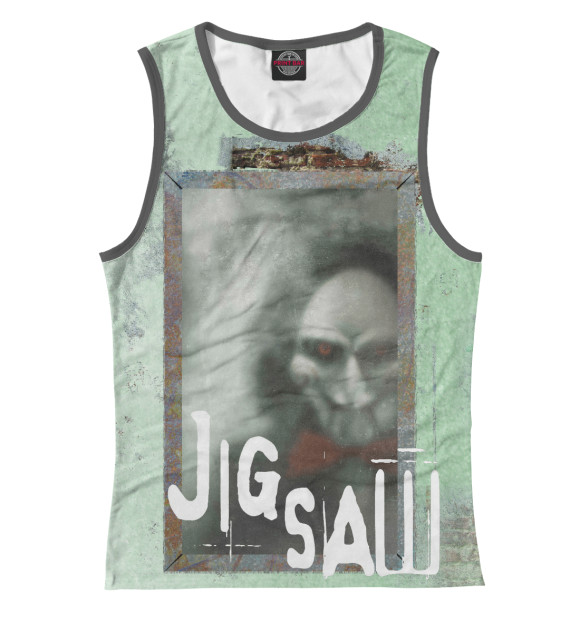 Майка для девочки с изображением Jigsaw цвета Белый