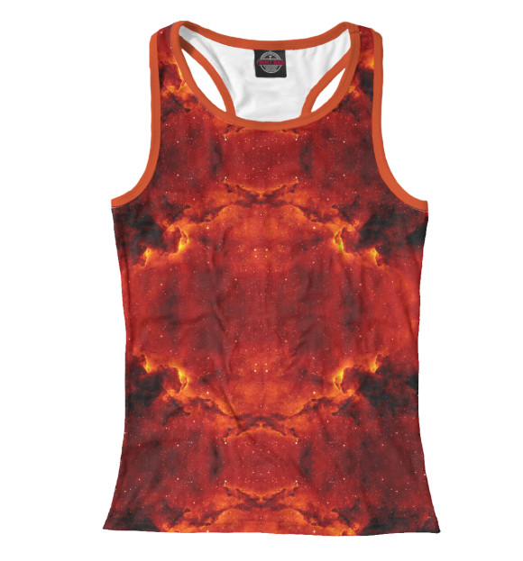 Женская майка-борцовка с изображением Red Space цвета Белый