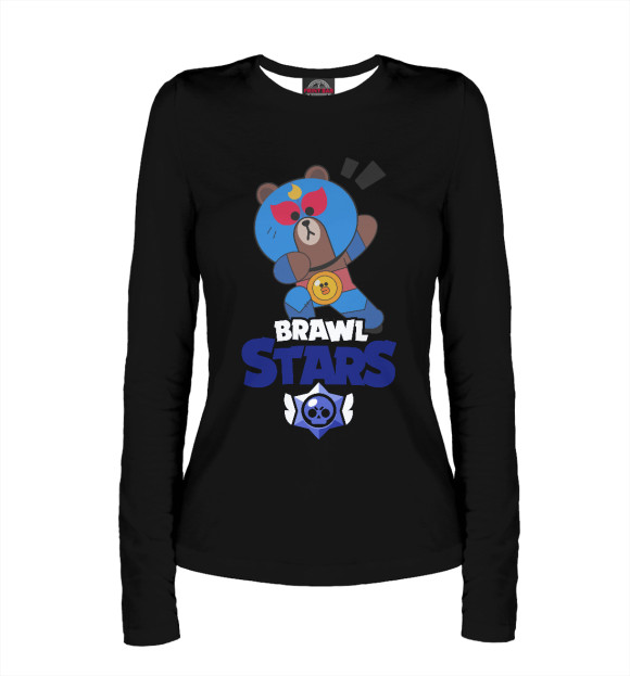 Женский лонгслив с изображением Brawl Stars цвета Белый