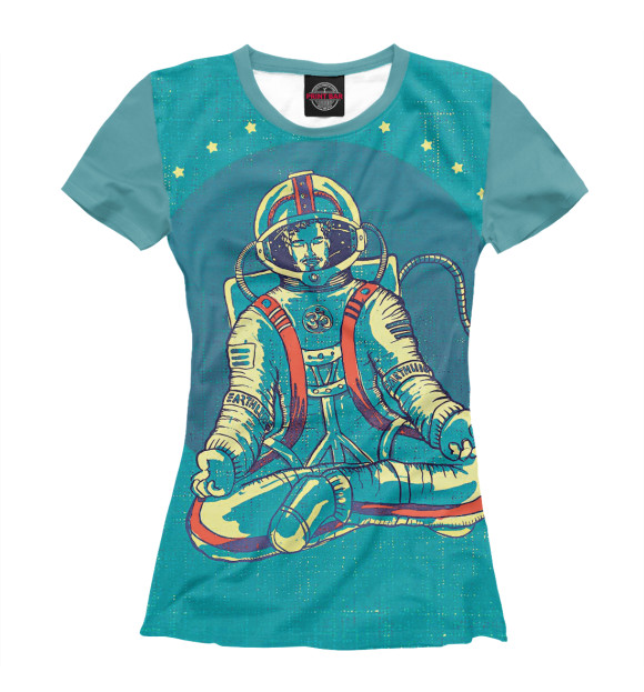 Женская футболка с изображением Space Zen цвета Белый