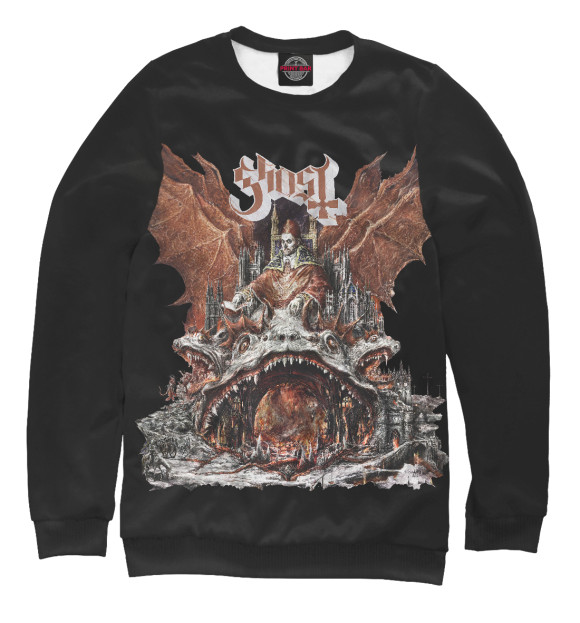 Женский свитшот с изображением Ghost. Prequelle цвета Белый
