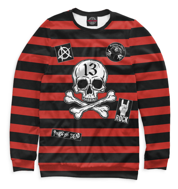 Свитшот для девочек с изображением Княzz КиШ цвета Белый