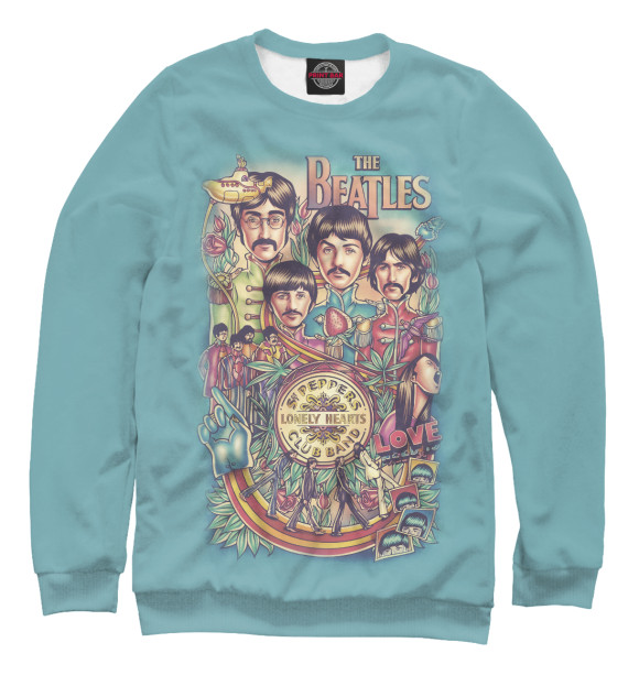 Свитшот для мальчиков с изображением The Beatles цвета Белый