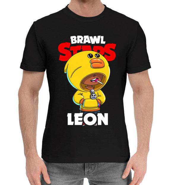 Мужская хлопковая футболка с изображением Brawl Stars, Sally Leon цвета Черный