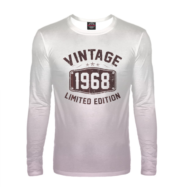 Мужской лонгслив с изображением Vintage 1968 цвета Белый