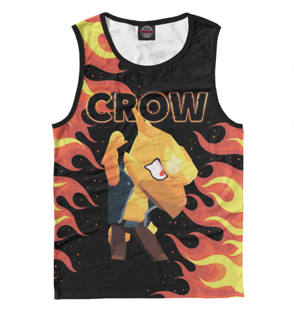 Майка для мальчика с изображением Brawl Stars Crow цвета Белый