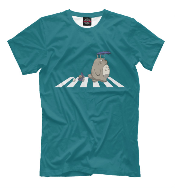 Мужская футболка с изображением Totoro Road цвета Белый