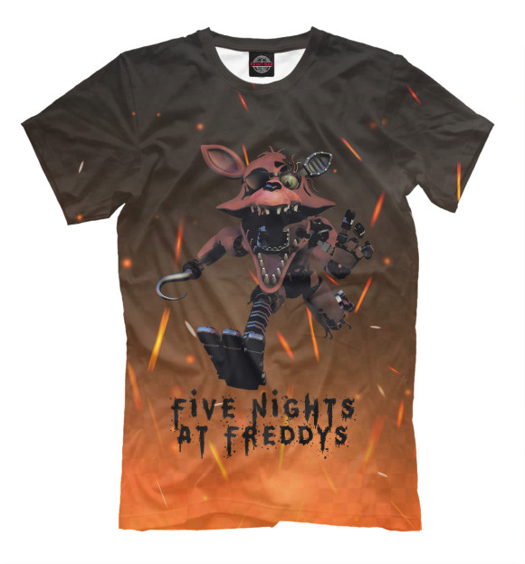 Мужская футболка с изображением Five Nights At Freddys цвета Белый