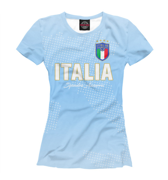 Женская футболка с изображением Италия цвета Белый