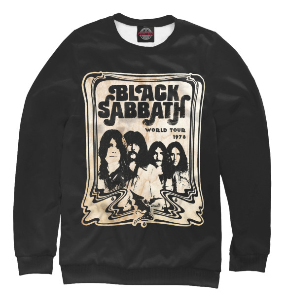 Свитшот для мальчиков с изображением Black Sabbath цвета Белый