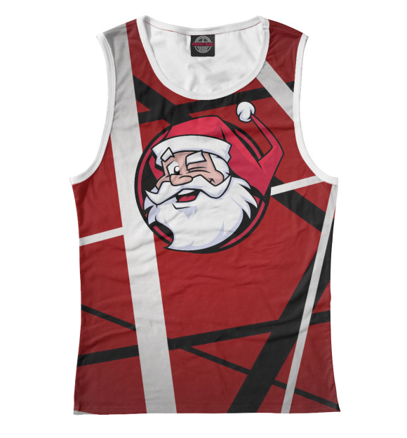Майка для девочки с изображением Santa цвета Белый