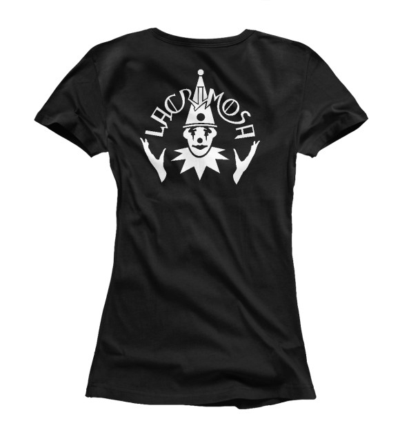 Женская футболка с изображением Lacrimosa цвета Белый