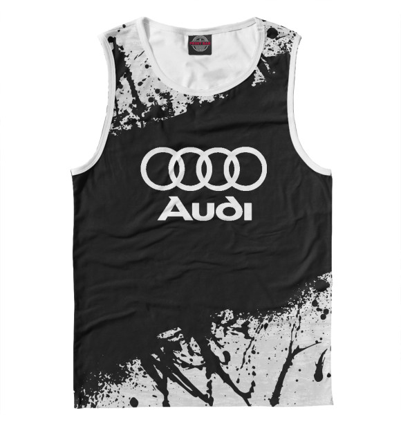 Мужская майка с изображением AUDI SPORT цвета Белый