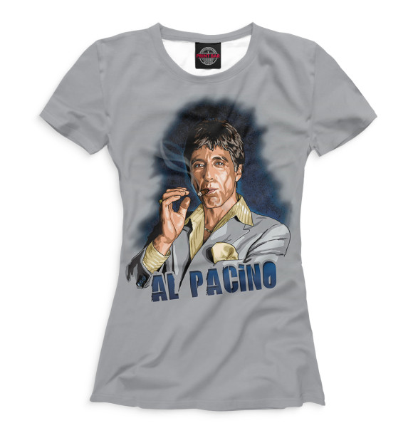 Женская футболка с изображением Al Pacino цвета Белый