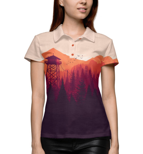 

Поло Print Bar, Белый, Watchtower in evening