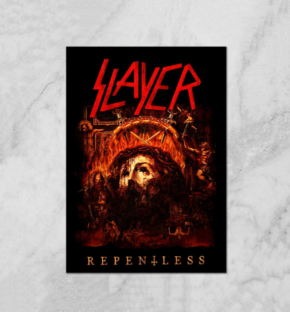 Плакат с притом Slayer Repentless цвета Белый Плакат с изображением Slayer Repentless цвета Белый