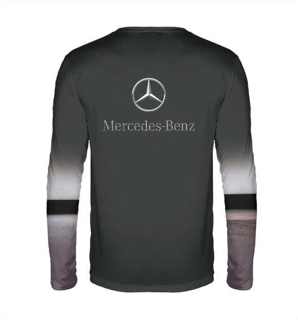 Мужской лонгслив с изображением Mercedes цвета Белый