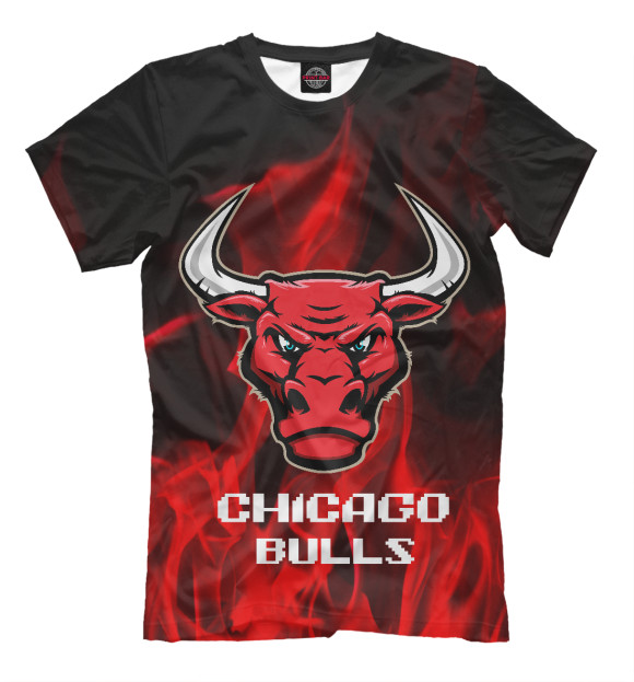 Мужская футболка с изображением Chicago Bulls цвета Молочно-белый