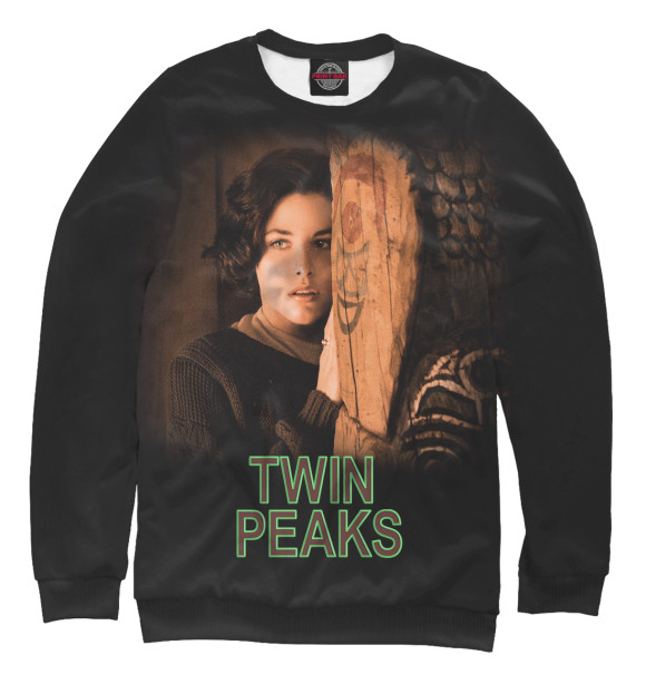Мужской свитшот с изображением Twin Peaks цвета Белый