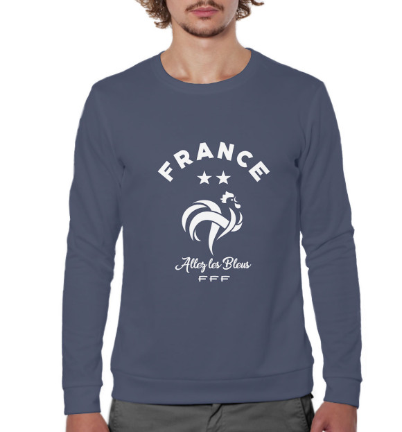 Мужской свитшот с изображением Сборная Франции цвета Белый