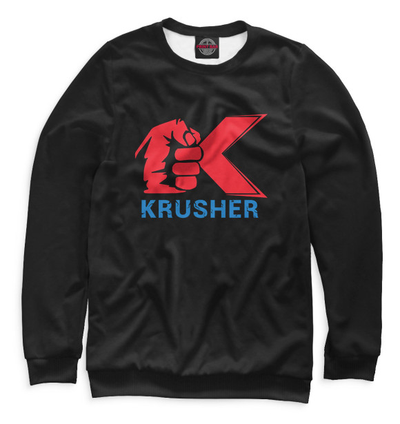 Женский свитшот с изображением Krusher цвета Белый
