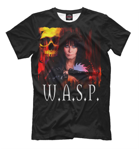 Мужская футболка с изображением W.A.S.P. band цвета Черный