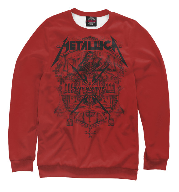 Мужской свитшот с изображением Metallica thrash band цвета Белый