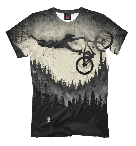 Мужская футболка с изображением Forest Rider цвета Молочно-белый