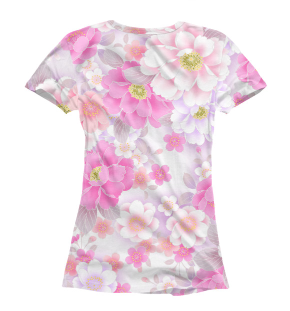 Женская футболка с изображением Весна цвета Белый