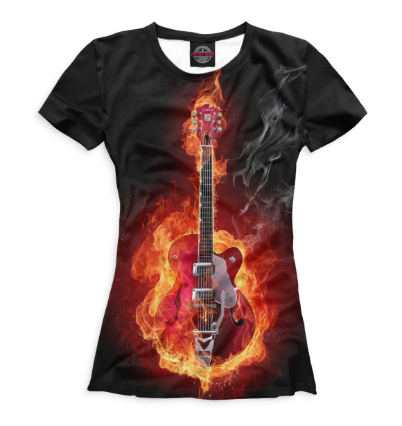 Женская футболка с изображением Rock on цвета Белый