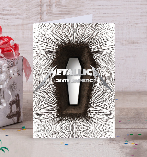Открытка с изображением Metallica Death Magnetic цвета Белый