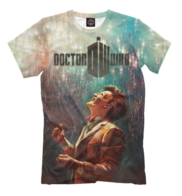 Мужская футболка с изображением Доктор цвета Молочно-белый