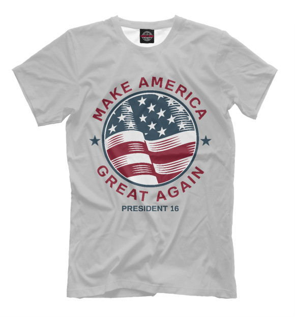 Мужская футболка с изображением Make America Great Again цвета Бежевый