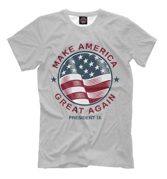 Мужская футболка с изображением Make America Great Again цвета Бежевый