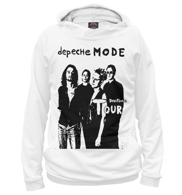 Женское худи с изображением depeche mode цвета Белый