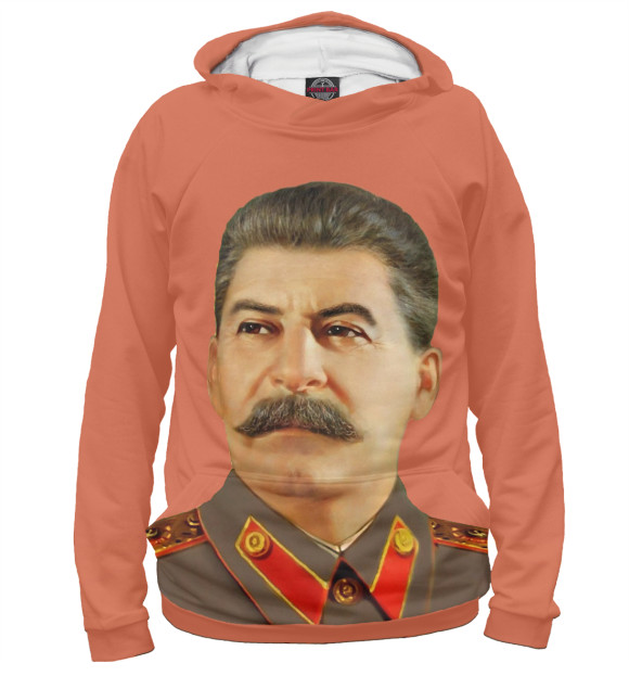 Худи для мальчика с изображением Сталин цвета Белый