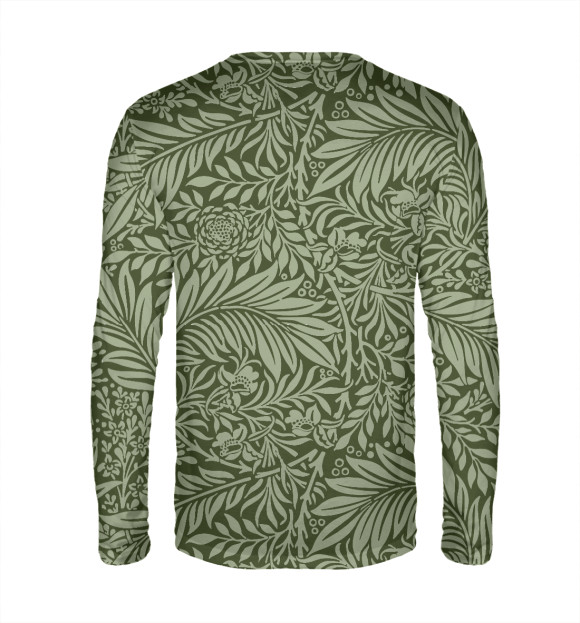 Мужской лонгслив с изображением Flowers Green цвета Белый