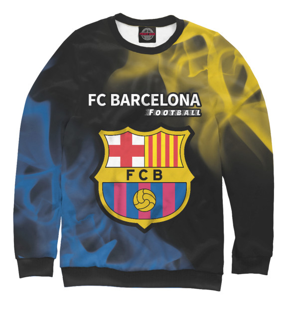 Свитшот для мальчиков с изображением Барселона | Football цвета Белый