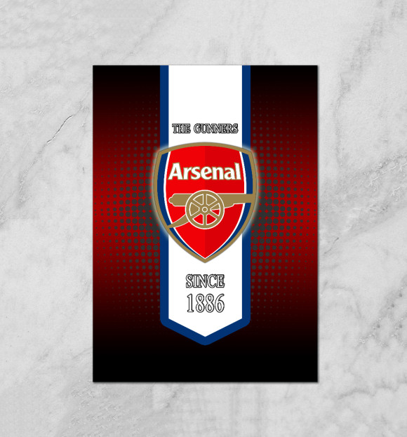 Плакат с изображением FC Arsenal цвета Белый