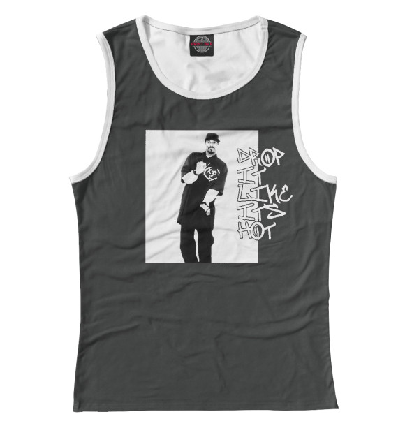 Майка для девочки с притом Drop It Like It's Hot цвета Белый Майка для девочки с изображением Drop It Like It's Hot цвета Белый