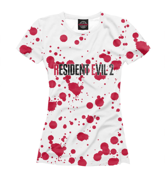 Женская футболка с изображением Resident Evil 2 цвета Белый