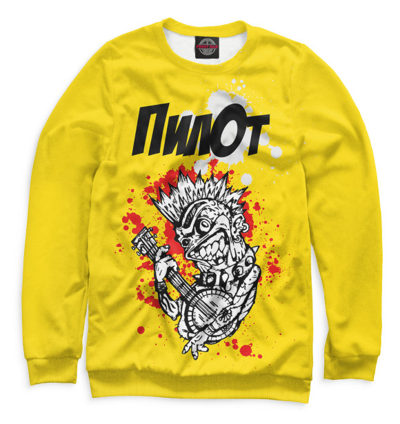 Женский свитшот с изображением Пилот цвета Белый