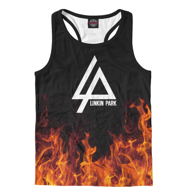 Мужская майка-борцовка с изображением Linkin Park цвета Белый