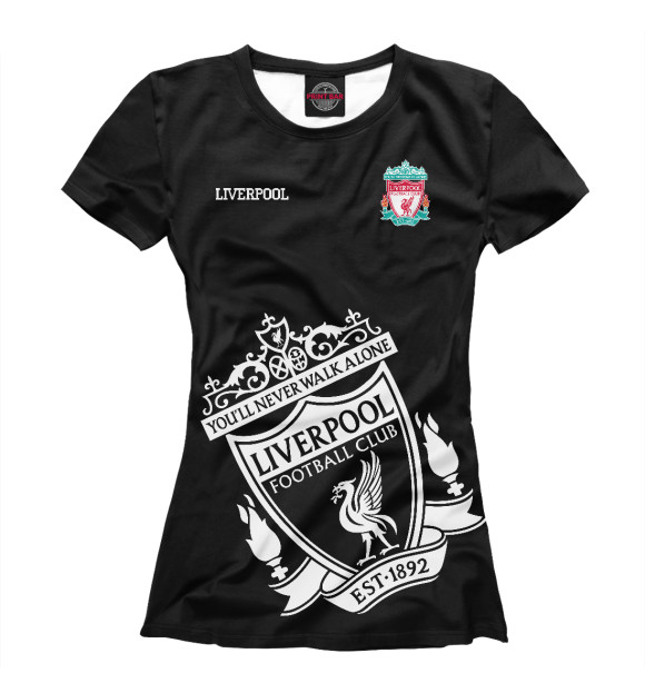 Футболка для девочек с изображением Liverpool цвета Белый