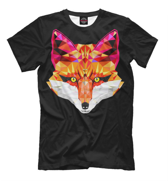 Мужская футболка с изображением Fox цвета Черный