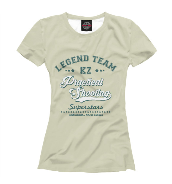 Женская футболка с изображением Legend Team цвета Белый