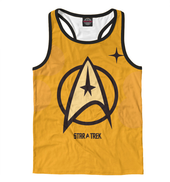 Мужская майка-борцовка с изображением Star Trek цвета Белый